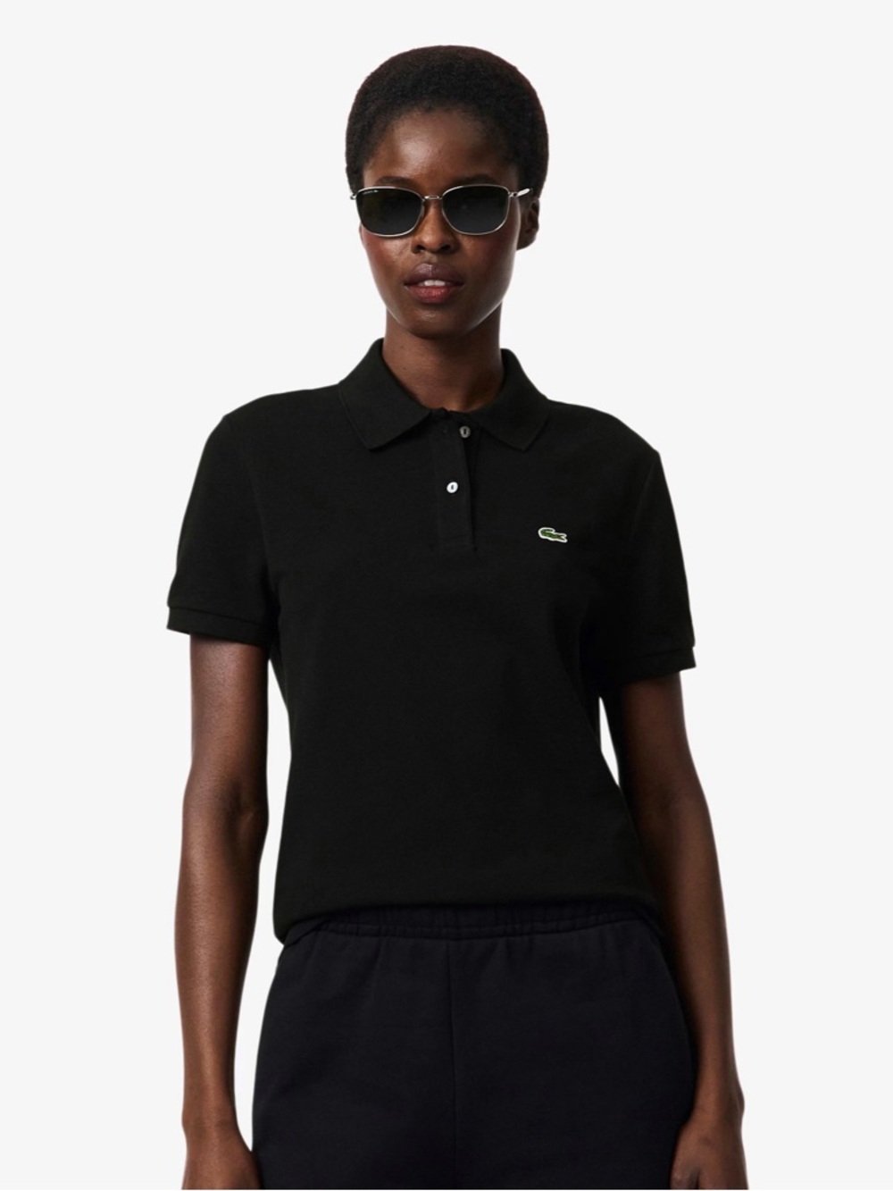 (NWOT) Lacoste Women's Classic Petit Piqué Polo - Black, XS / Size 32